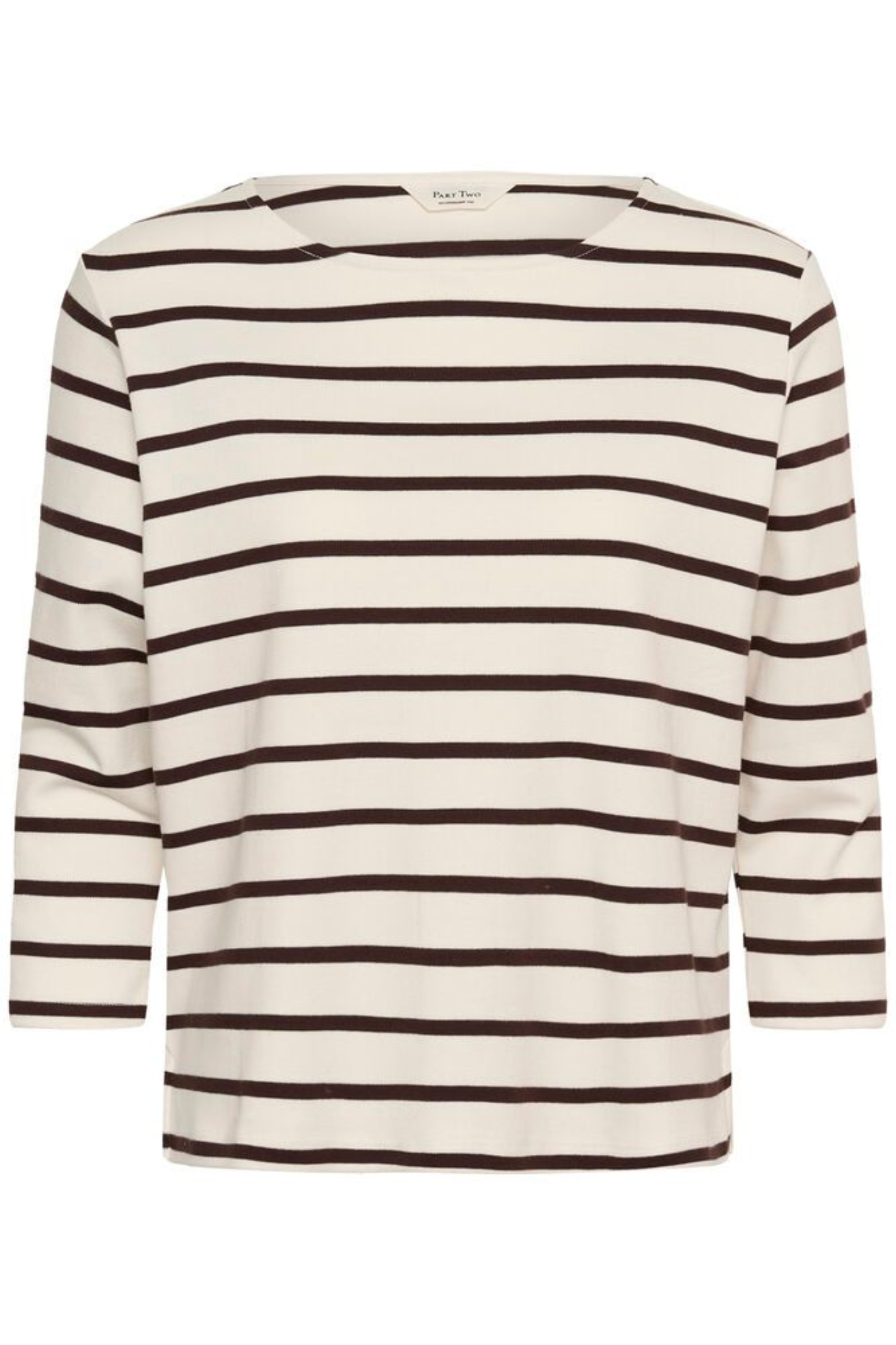 Part Two 30309864 NelaPW Mole Brown Stripe T-shirt