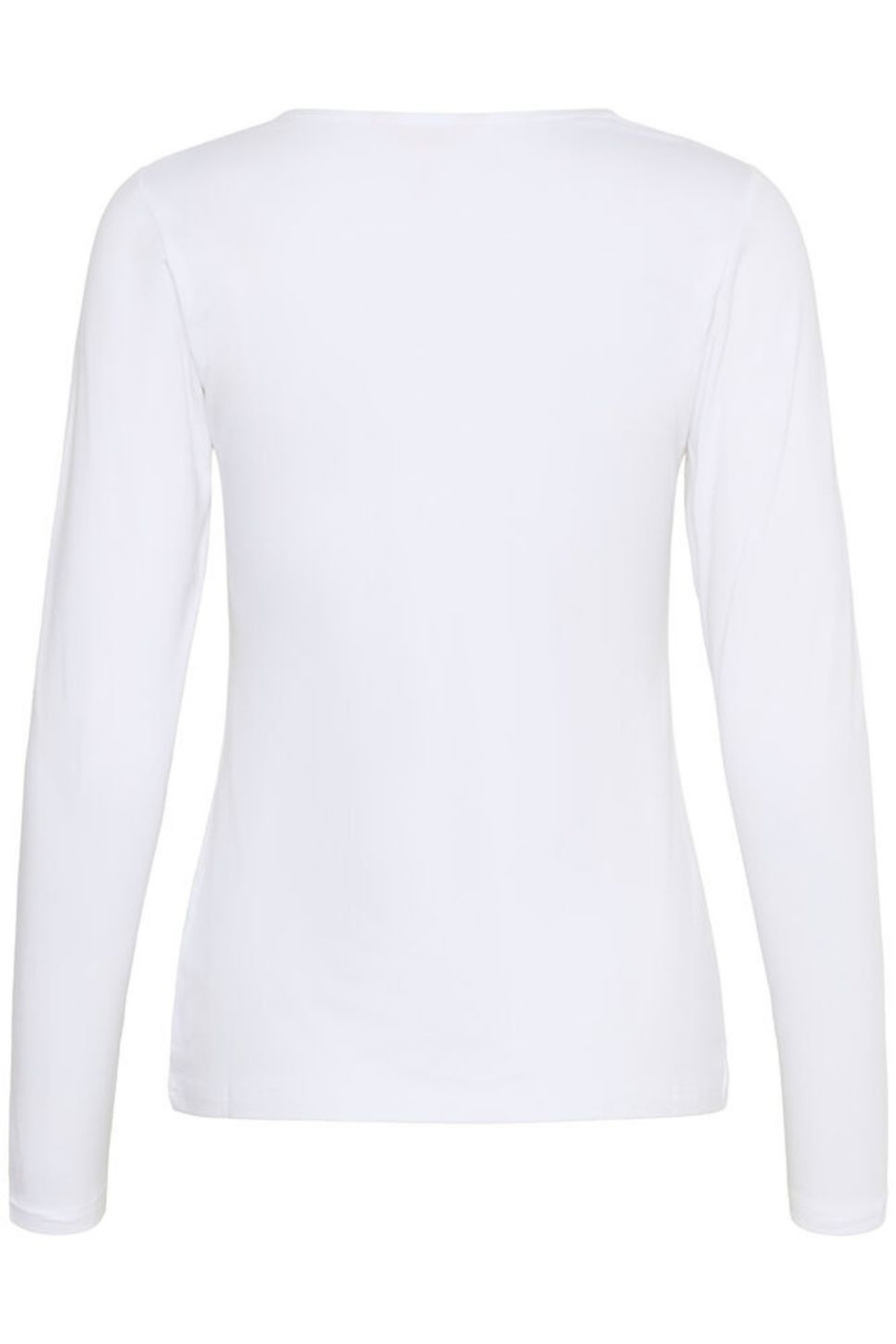 Bright white long sleeve T-shirt by Part Two. Made with TENCEL™ Modal and organic cotton for a soft, flattering everyday fit. Shop Dotique.