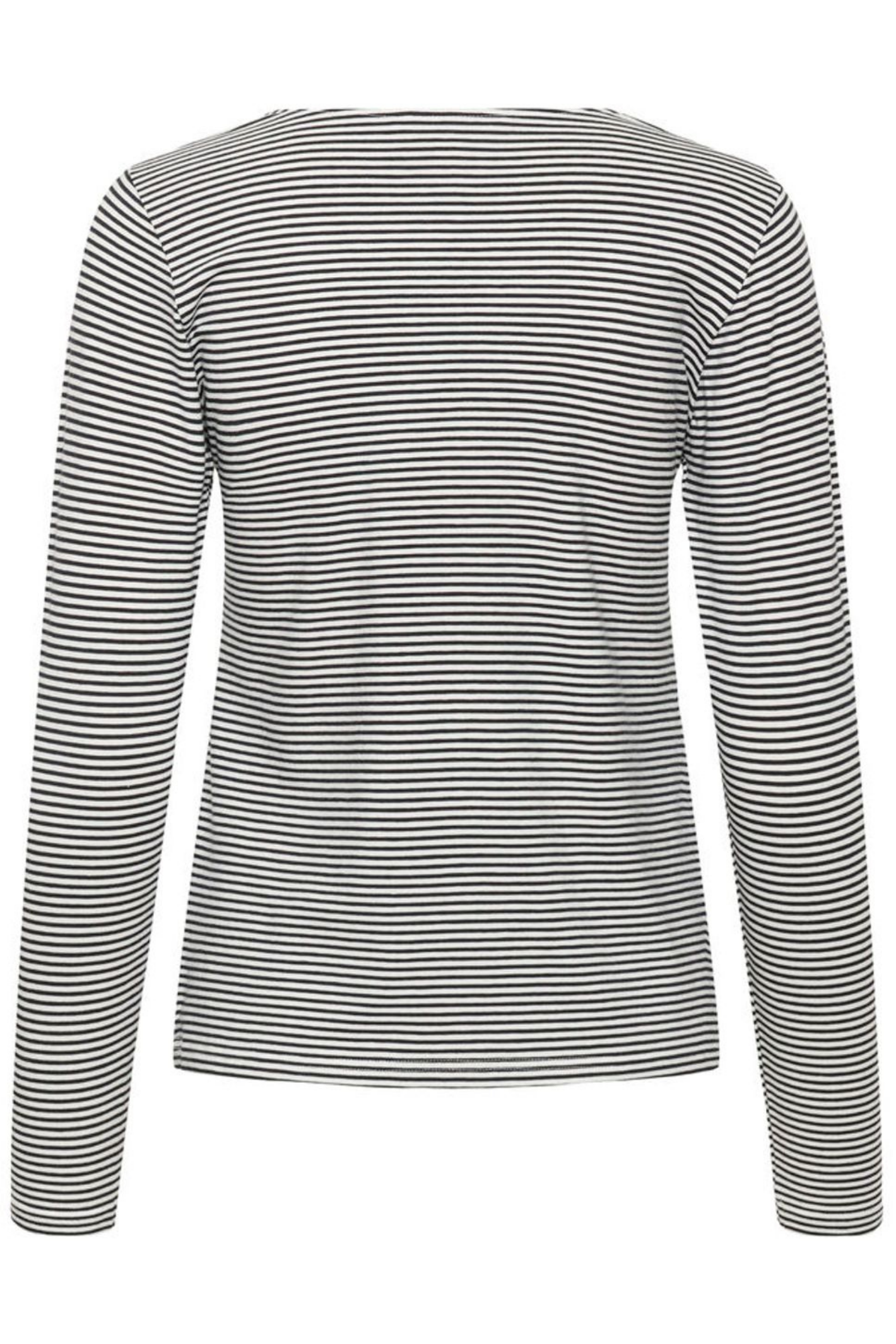 Dark navy striped long sleeve T-shirt by Part Two. Soft TENCEL™ Modal blend with a flattering fit, perfect for everyday wear. Shop Dotique.