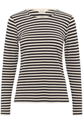 Part Two NemajasPW striped long sleeve t-shirt in whitecap gray and dark navy, available at Dotique