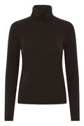 Part Two EfinasPW ganache brown turtleneck top with long sleeves, available at Dotique