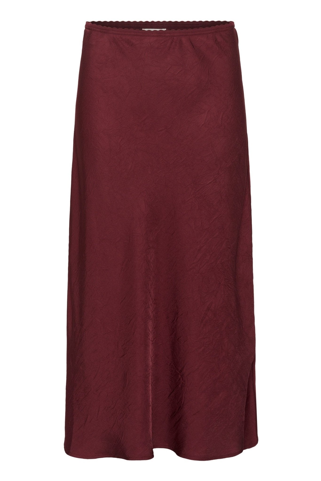 Part Two LaurinaPW SK Skirt in Tawny Port – midi A-line skirt in rich burgundy with comfortable waistband available at Dotique
