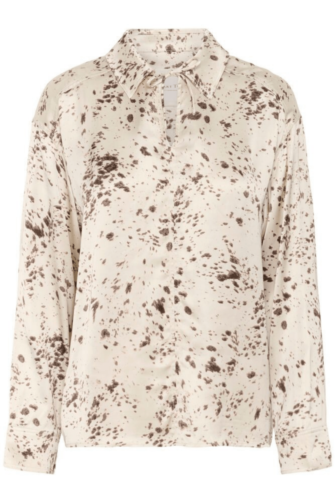 Part Two SheenaPW blouse in French oak scattered print with v-neckline, available at Dotique