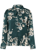 Part Two SheenaPW blouse in sea moss green with faded flower print, available at Dotique