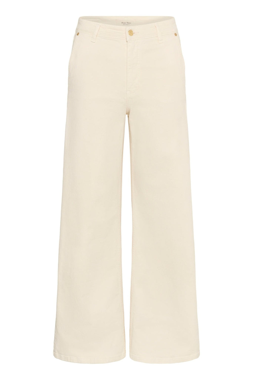 Part Two SafinaPW JE wide leg jeans eggnog cream cotton stretch Dotique


