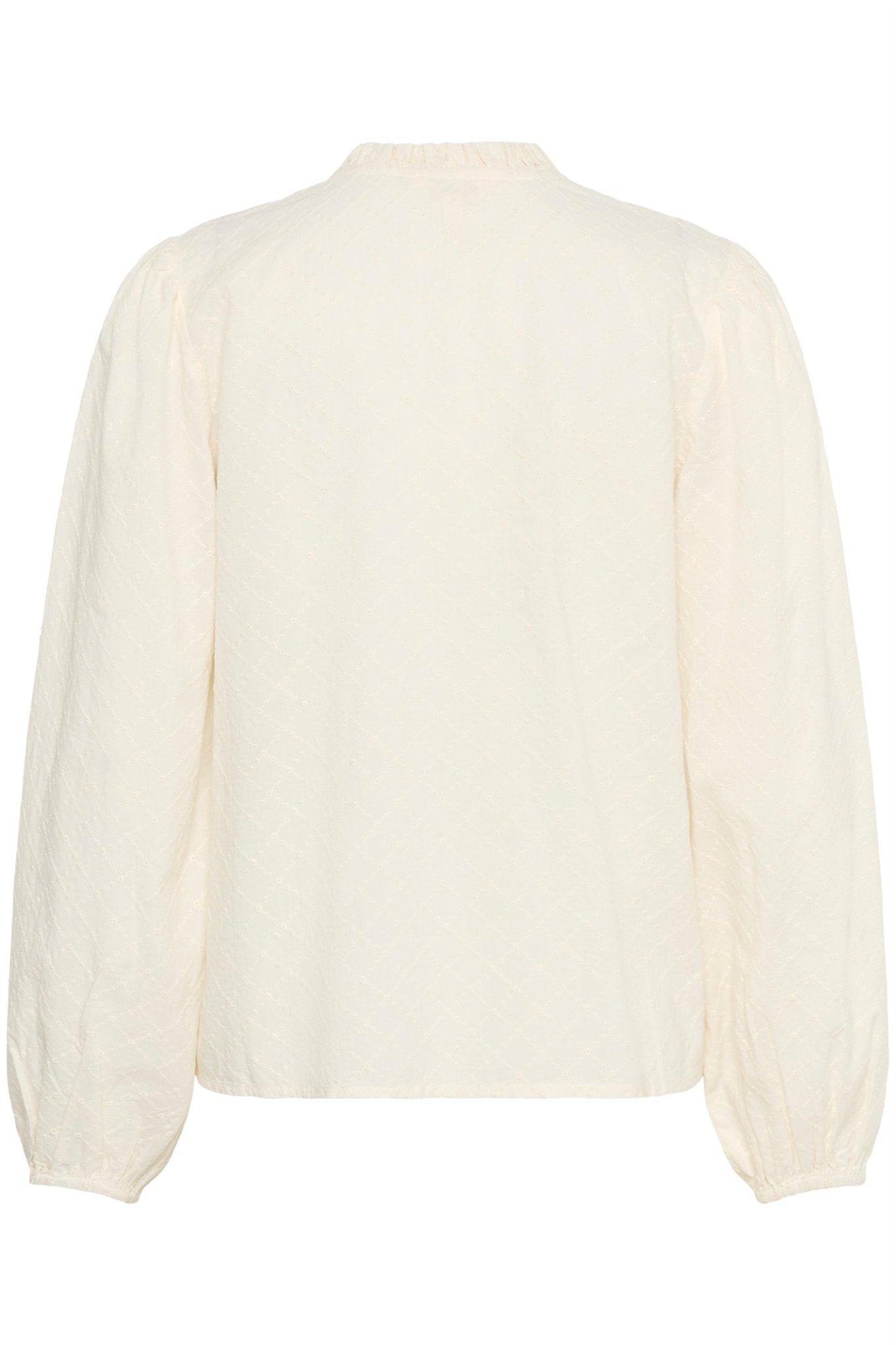 Part Two EimyPW BL Blouse in Eggnog – versatile v-neck cream blouse with relaxed fit available at Dotique
