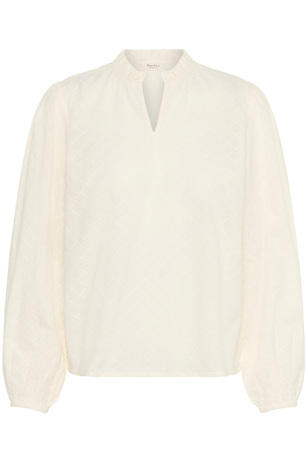 Part Two EimyPW BL Blouse in Eggnog – versatile v-neck cream blouse with relaxed fit available at Dotique
