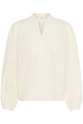Part Two EimyPW BL Blouse in Eggnog – versatile v-neck cream blouse with relaxed fit available at Dotique
