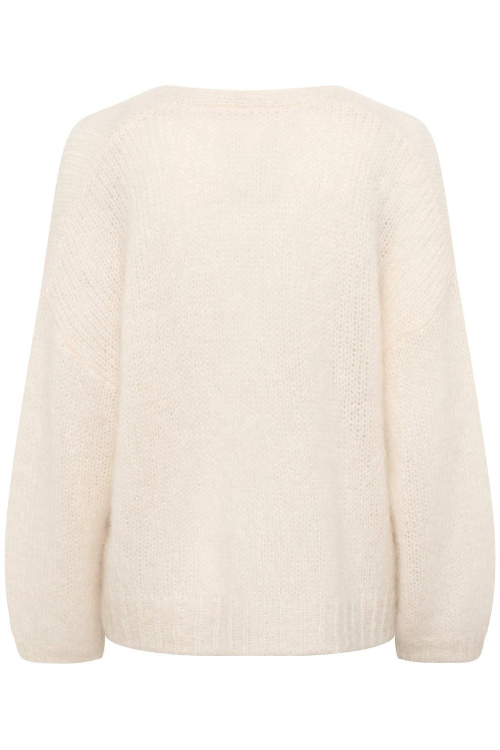 Part Two RastinaPW Eggnog open-front cardigan in mohair wool blend, relaxed cosy knitwear at Dotique