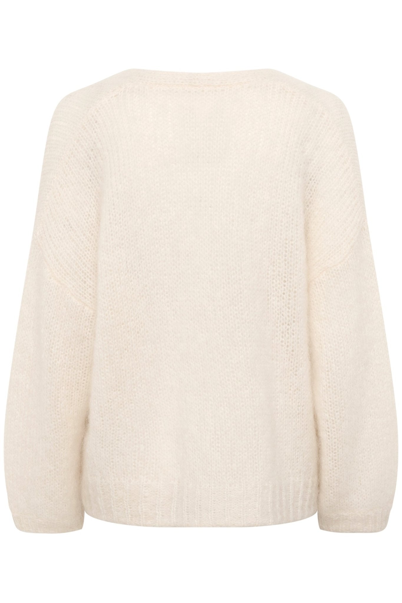 Part Two RastinaPW Eggnog open-front cardigan in mohair wool blend, relaxed cosy knitwear at Dotique