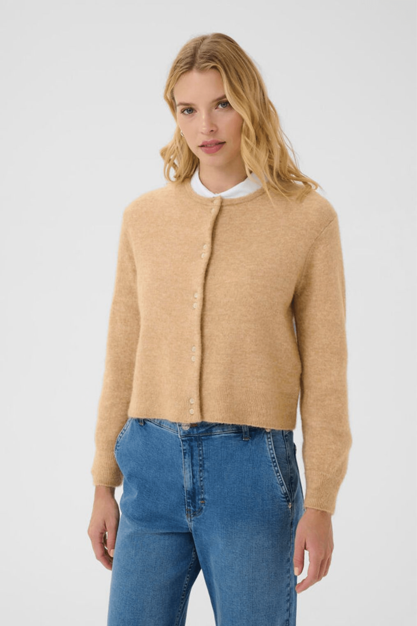 Part Two NinellPW CA knitted cardigan Tiger's Eye melange – Dotique
