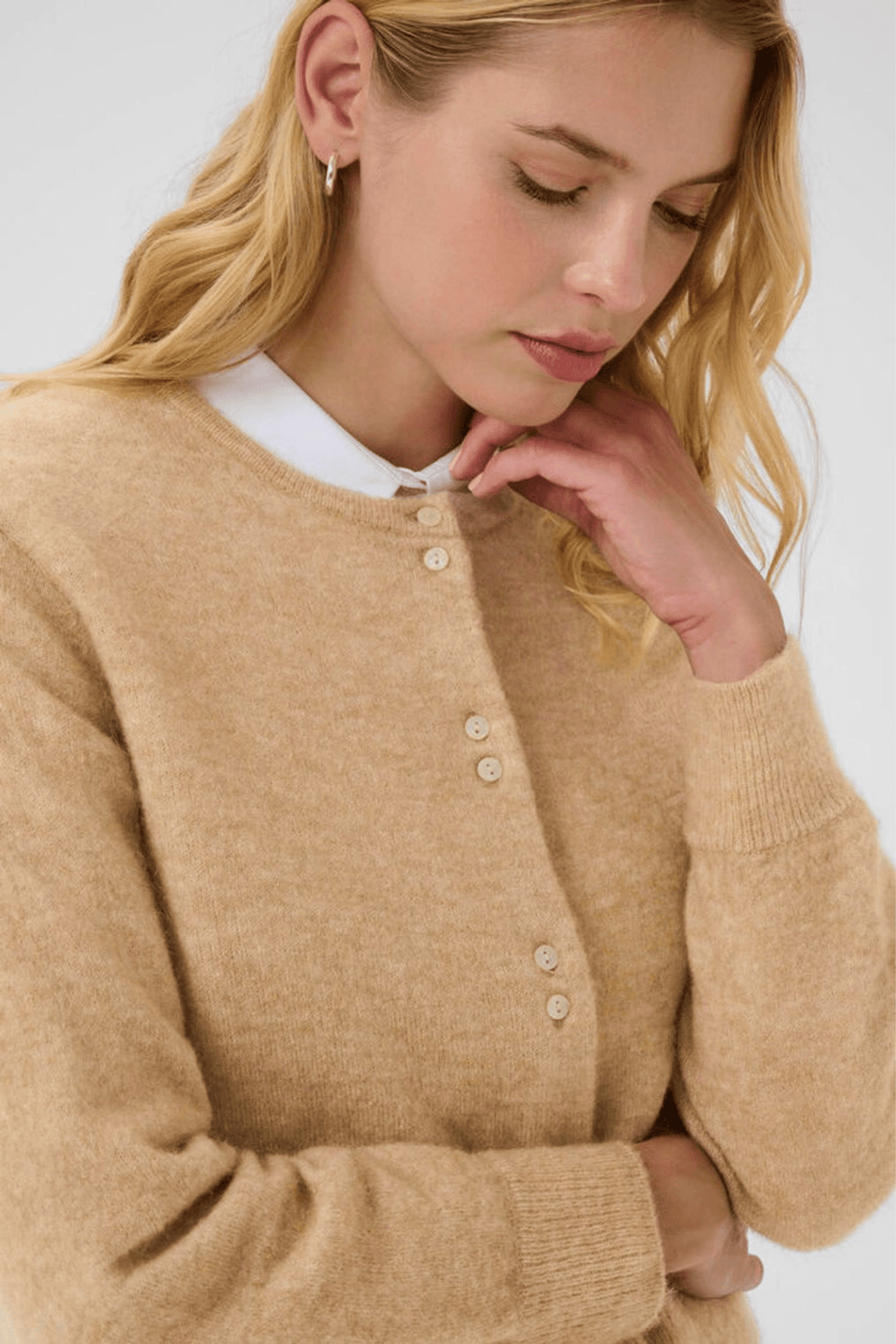Part Two NinellPW CA knitted cardigan Tiger's Eye melange – Dotique