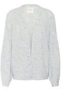 Part Two RastinaPW cardigan in mink melange with open front, available at Dotique

