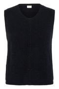 Part Two PimiraPW navy button waistcoat with soft knit texture, available at Dotique

