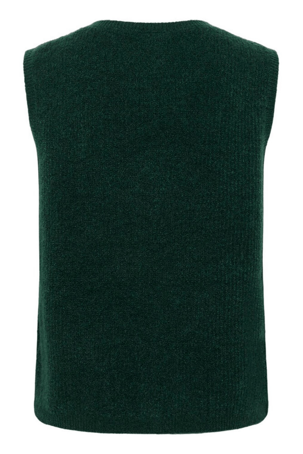 Part Two PimiraPW sea moss green button waistcoat layered over white tee, available at Dotique