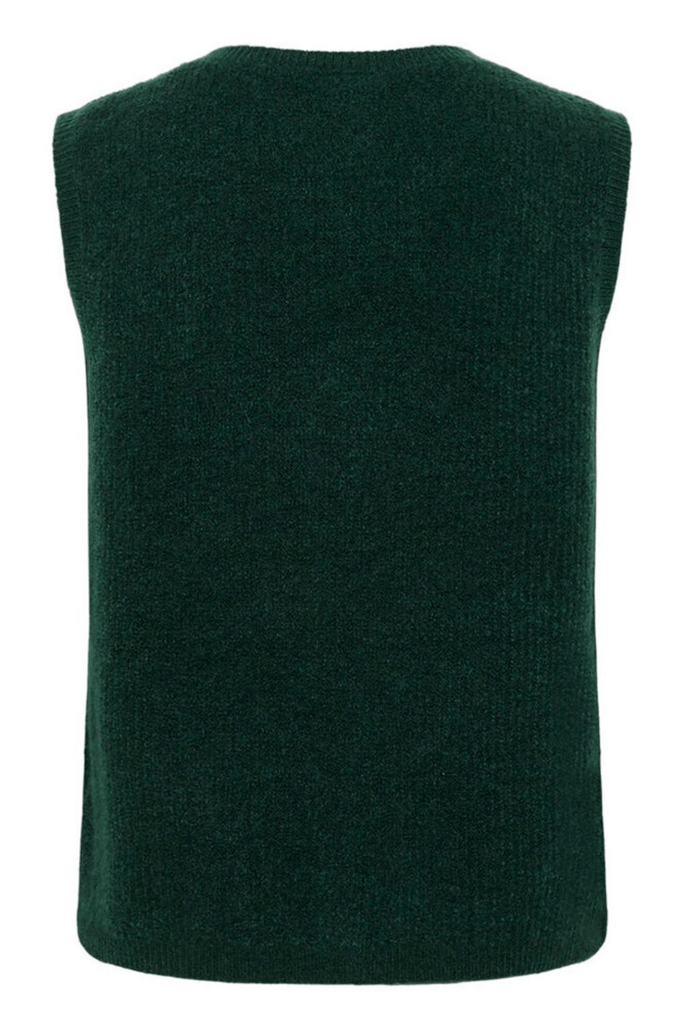 Part Two PimiraPW sea moss green button waistcoat layered over white tee, available at Dotique