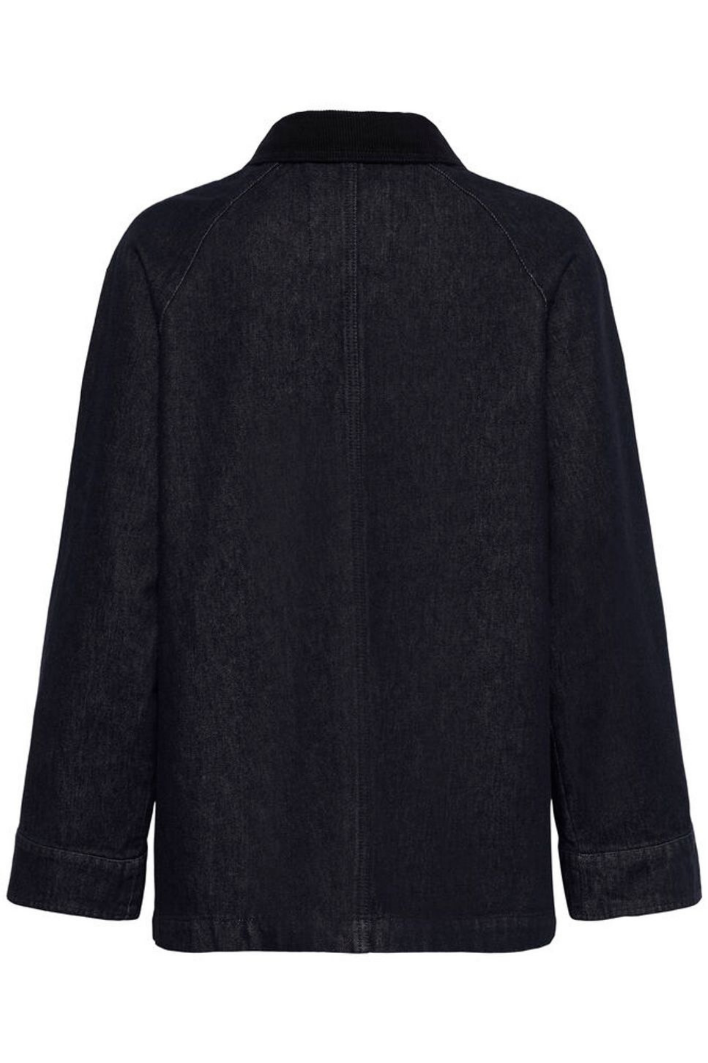 Relaxed oversize denim jacket in rinse blue by Part Two. A timeless cotton layer with long sleeves and patch pockets. Shop now at Dotique.