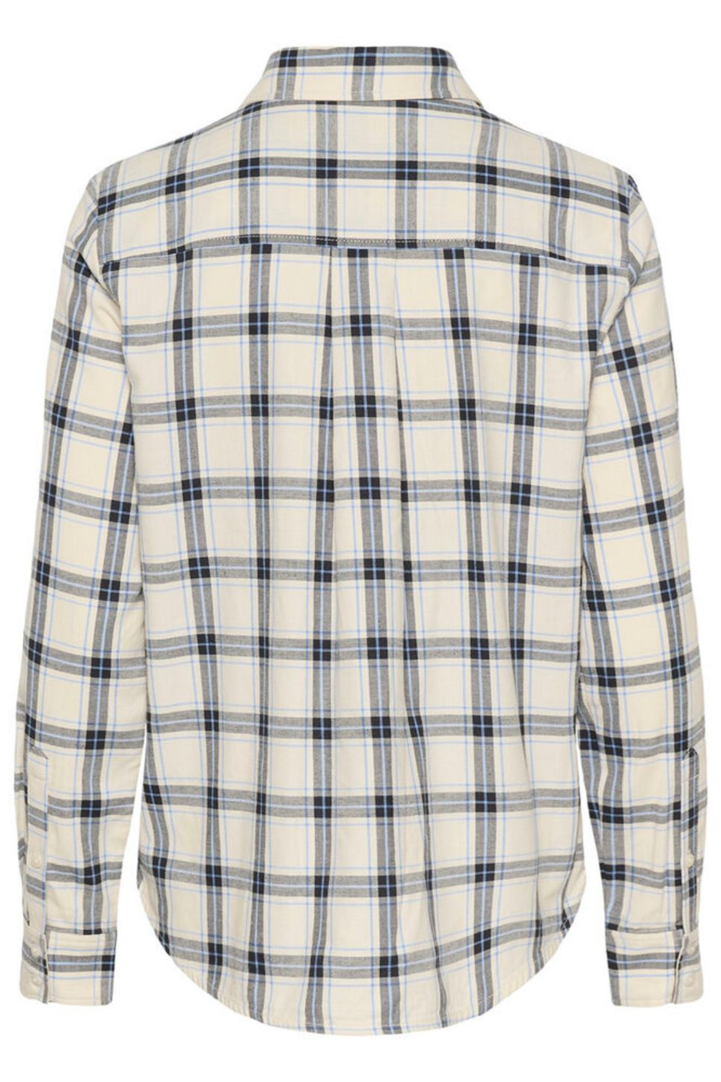 Organic cotton check shirt by Part Two in big dark navy tones. Relaxed, easy and perfect for everyday layering.