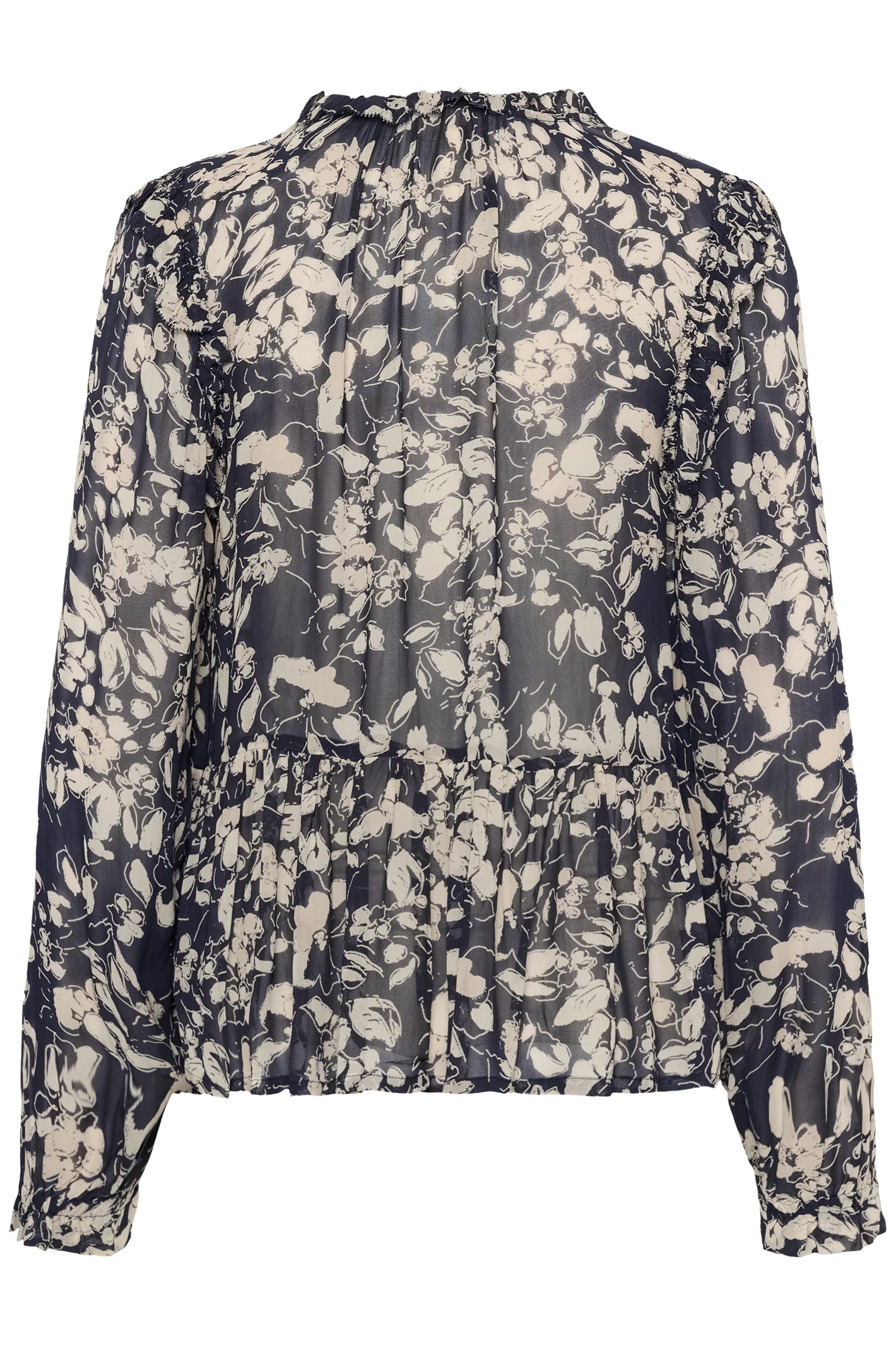 Part Two 30310376 AlfridaPW After Midnight Art Flower Blouse back view with floral print Shop Part Two at Dotique