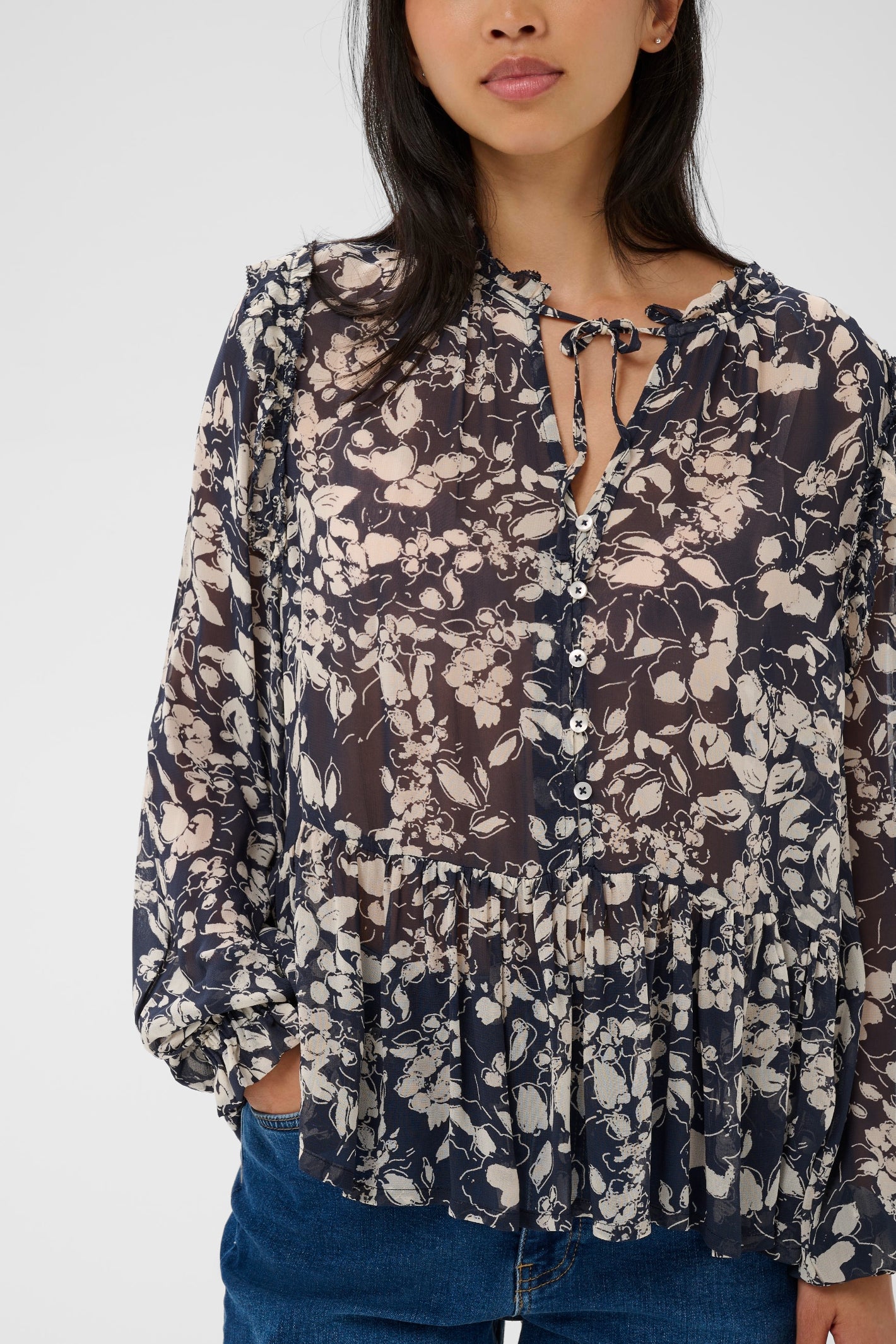 Part Two 30310376 AlfridaPW After Midnight Art Flower Blouse with floral print, Shop Part Two at Dotique