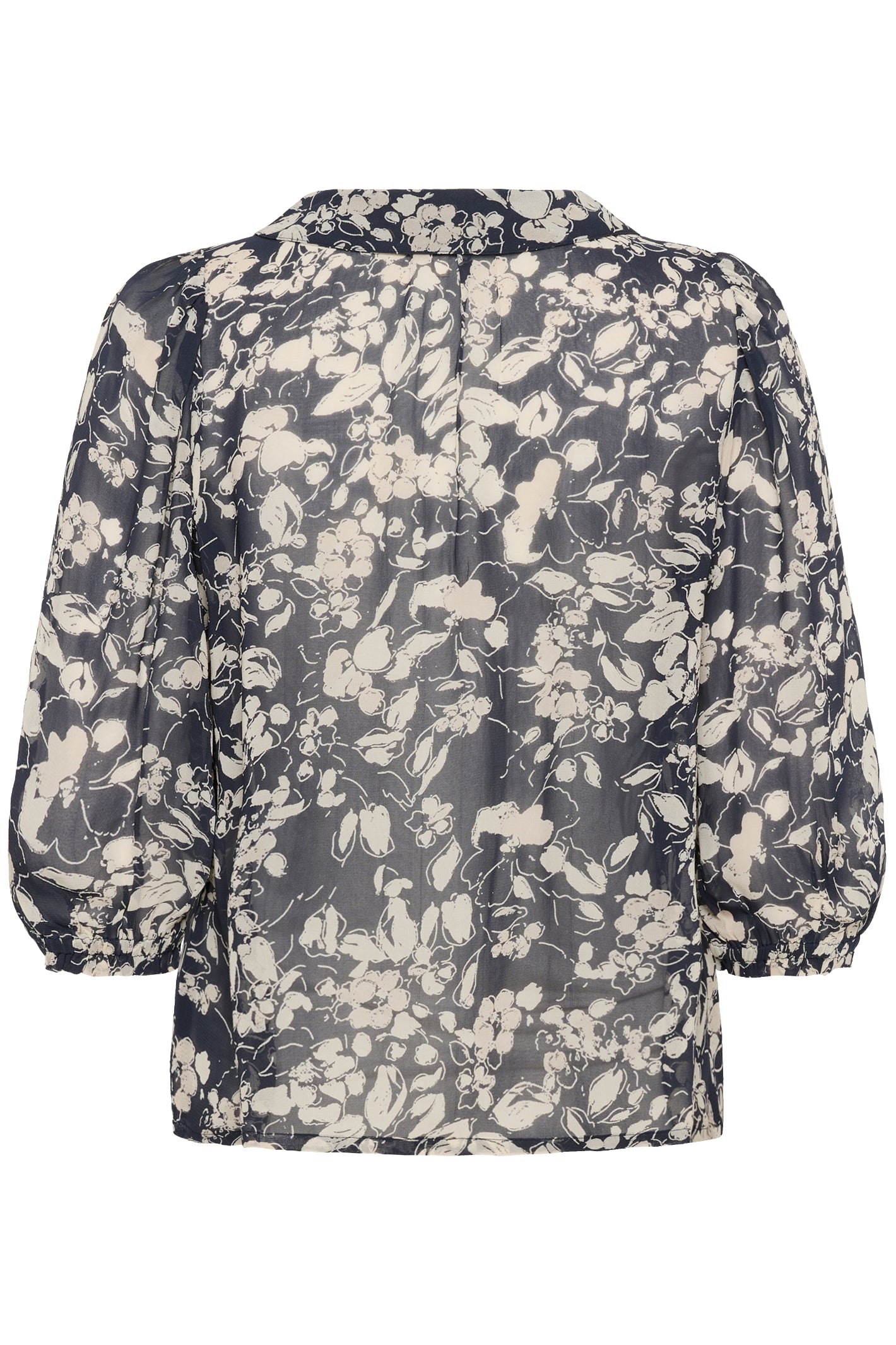Rear view of Part Two 30310377 AlviaPW After Midnight Art Flower Blouse by Part Two shop at Dotique