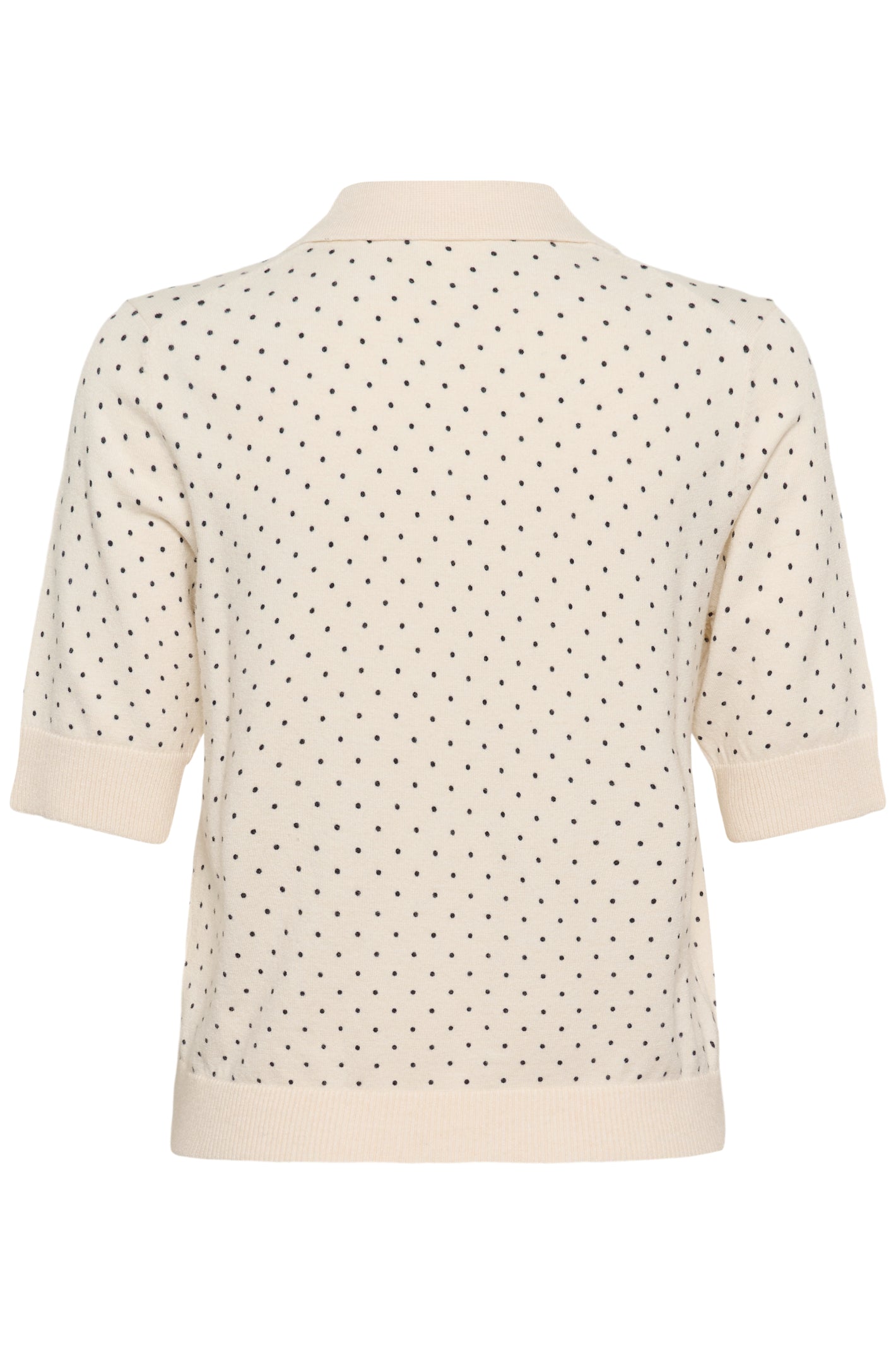 Rear view of Part Two 30310393 AnettiPW Dark Navy Dot Print Jumper by Part Two shop the Part Two collection at Dotique