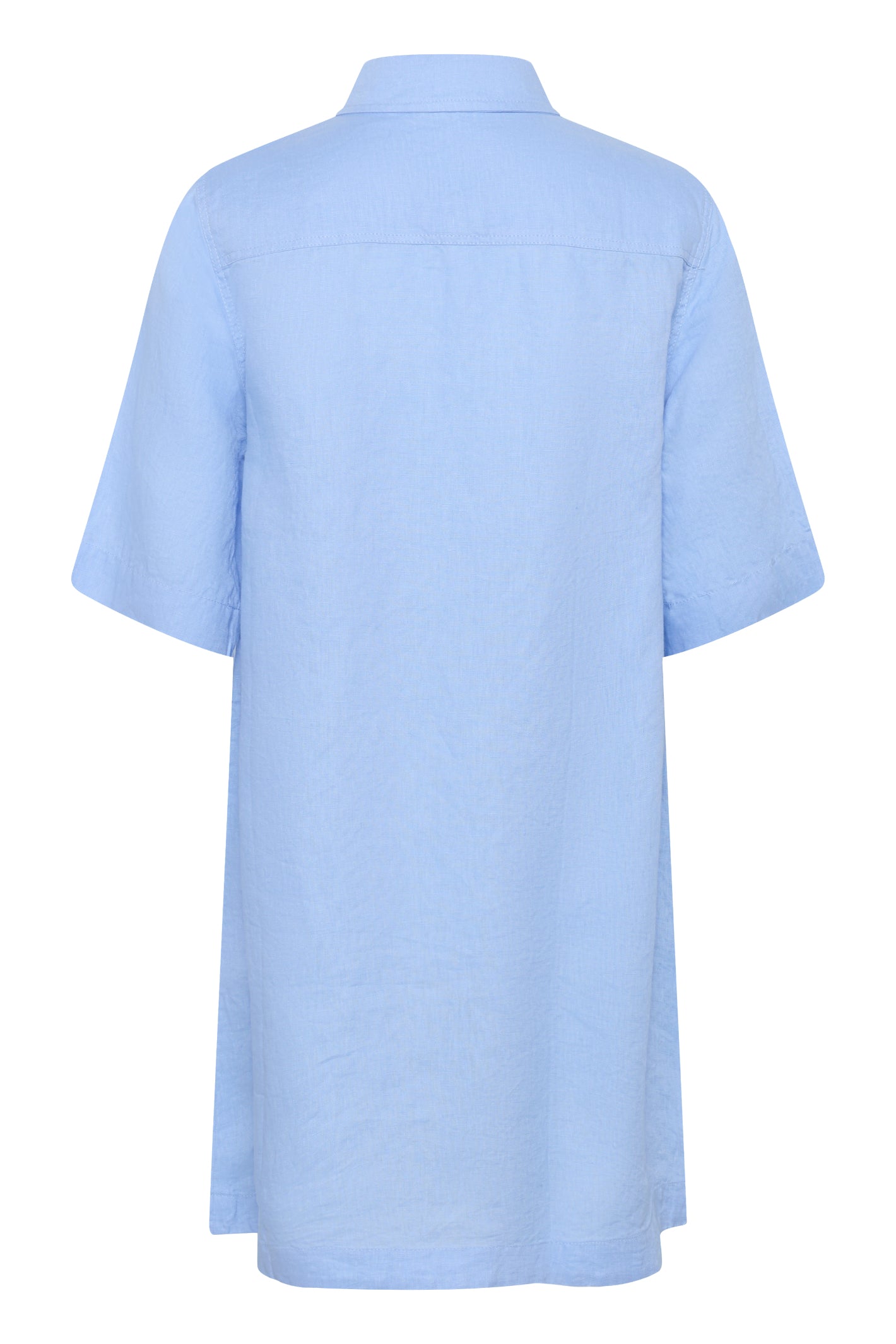Back view of Part Two 30310406 SardiaePW Serenity Dress in light blue linen by Part Two shop the Part Two collection at Dotique