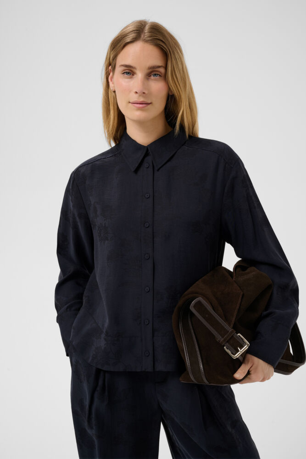 Part Two CarollaPW Shirt Dark Navy Flower Jaq 30310863