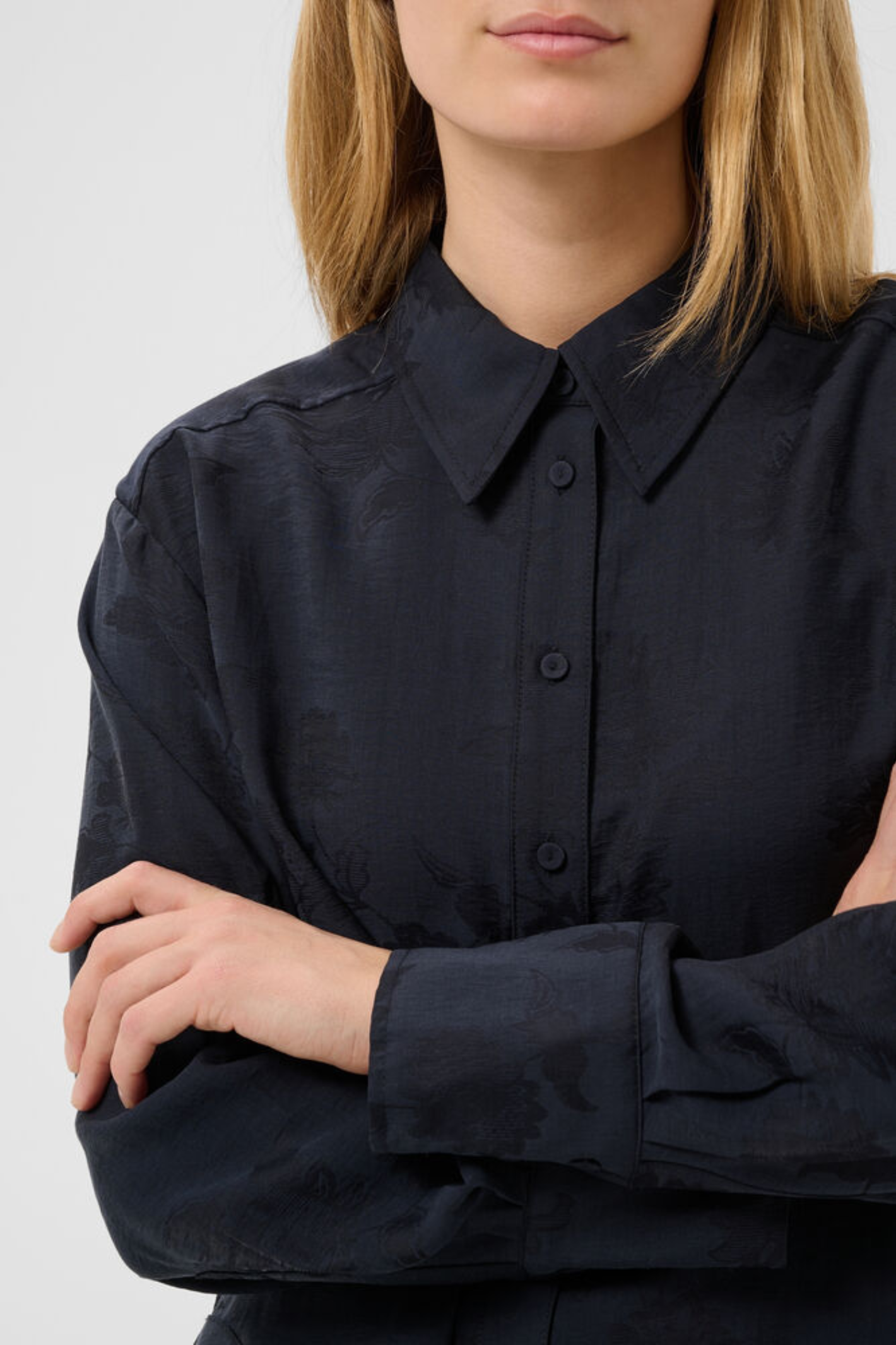 Part Two CarollaPW Shirt Dark Navy Flower Jaq 30310863