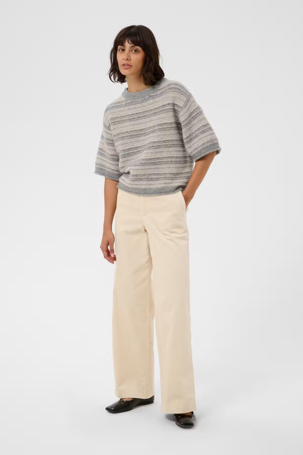 Part Two CerysPW Jumper Grey/French Oak Stripe 30310846