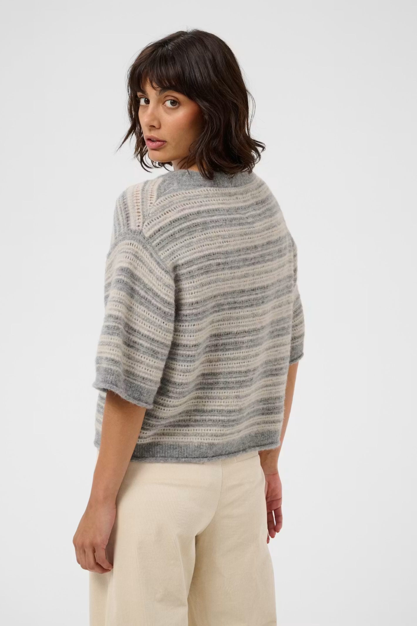 Part Two CerysPW Jumper Grey/French Oak Stripe 30310846