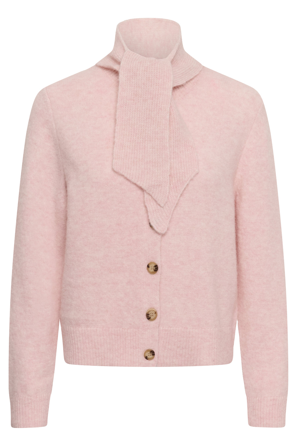 Part Two ChaniePW Cardigan Light Pink Melange 30310843 by Part Two, shop the vendor at Dotique for soft stylish knitwear.