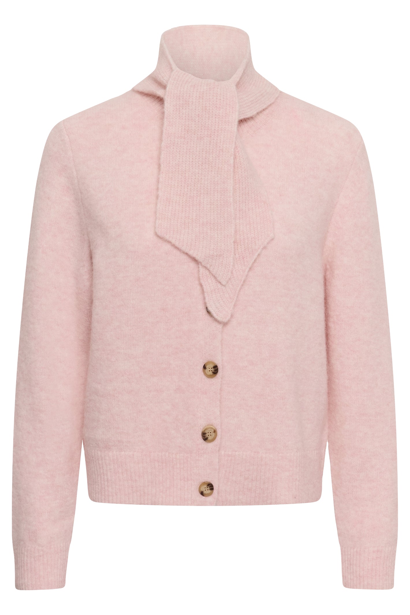 Part Two ChaniePW Cardigan Light Pink Melange 30310843 by Part Two, shop the vendor at Dotique for soft stylish knitwear.