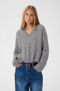 Part Two ChanillaPW Jumper Grey Melange 30310842