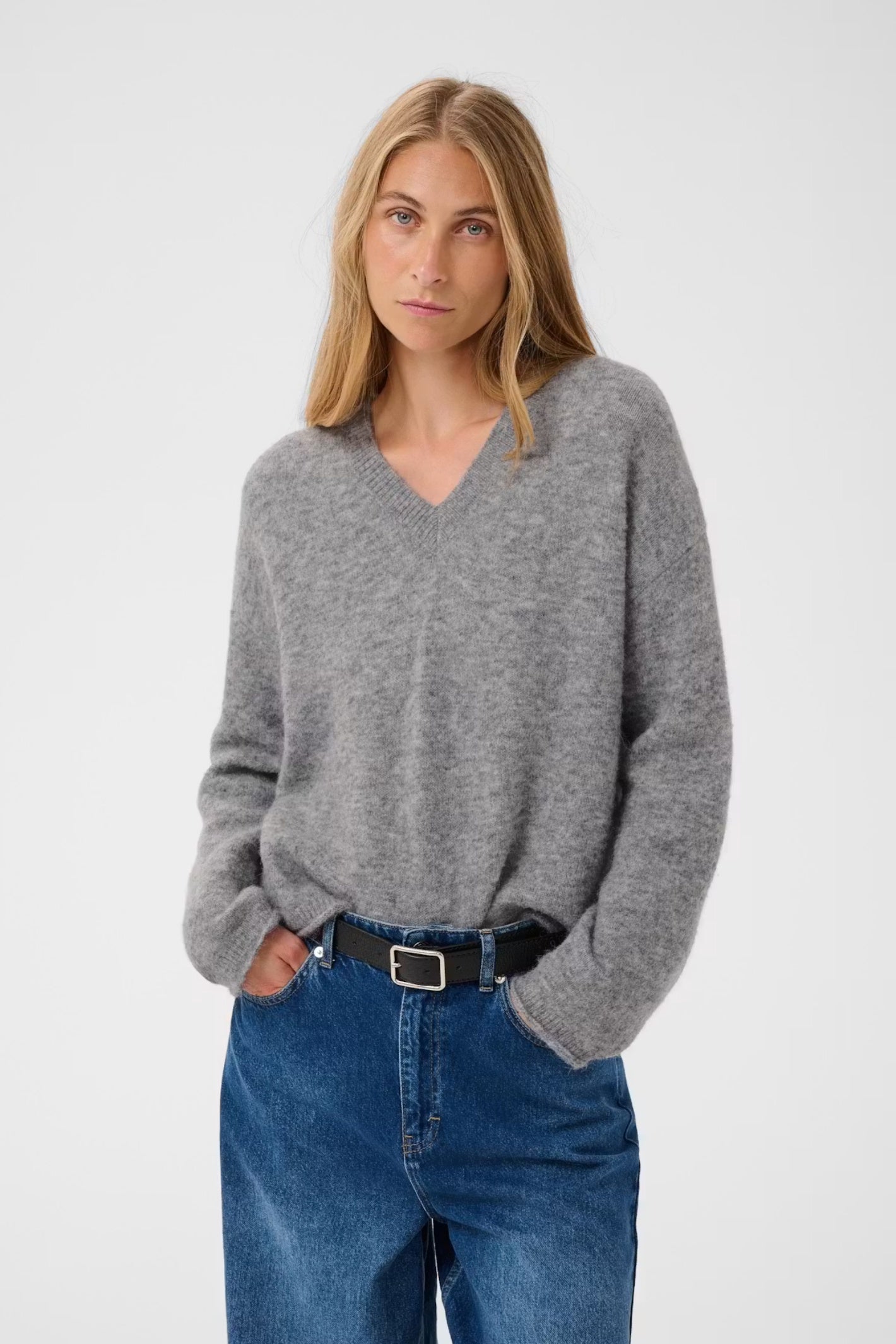 Part Two ChanillaPW Jumper Grey Melange 30310842