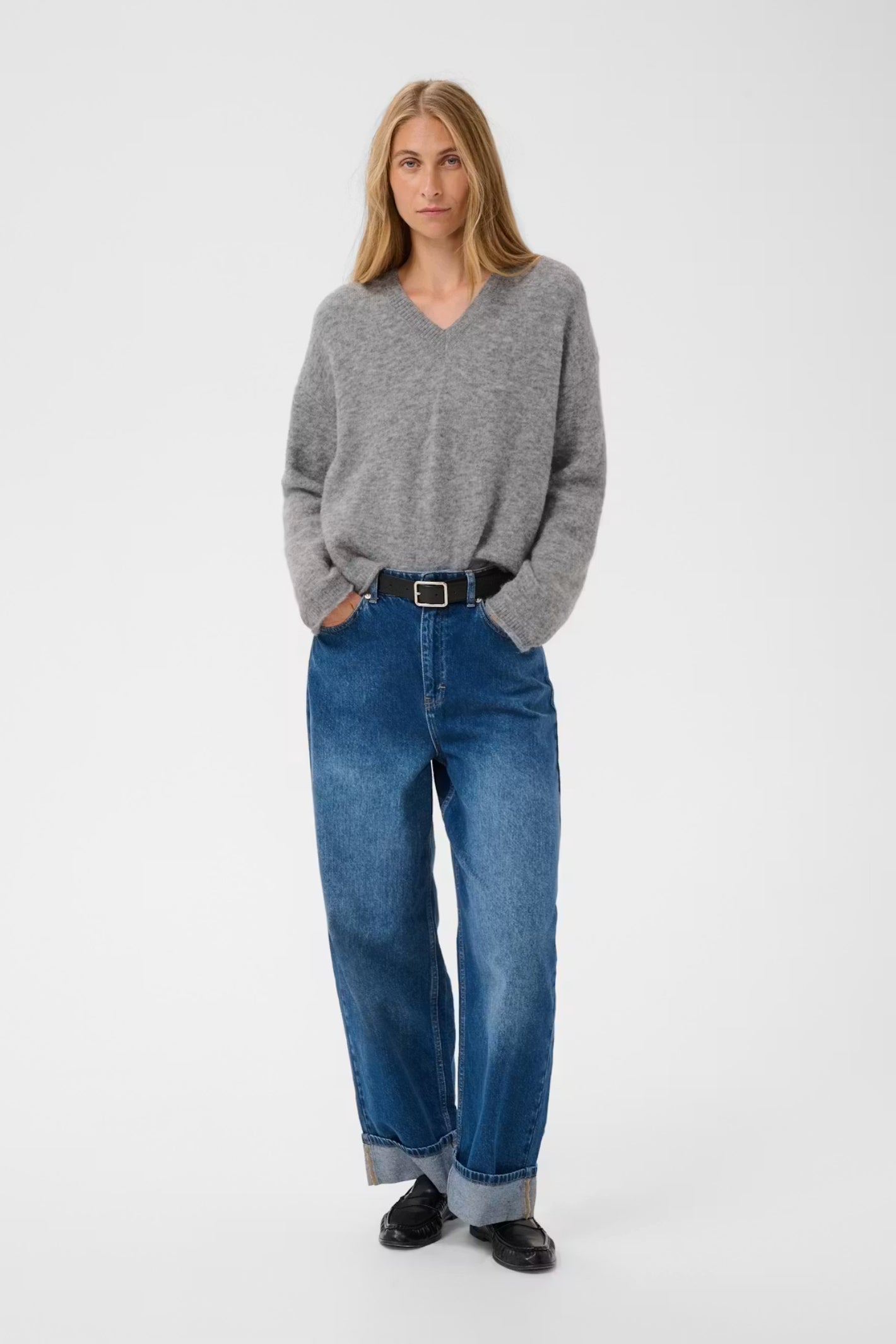Part Two ChanillaPW Jumper Grey Melange 30310842