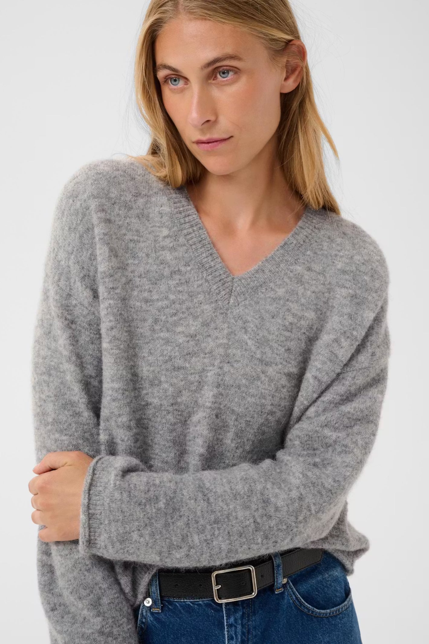 Part Two ChanillaPW Jumper Grey Melange 30310842