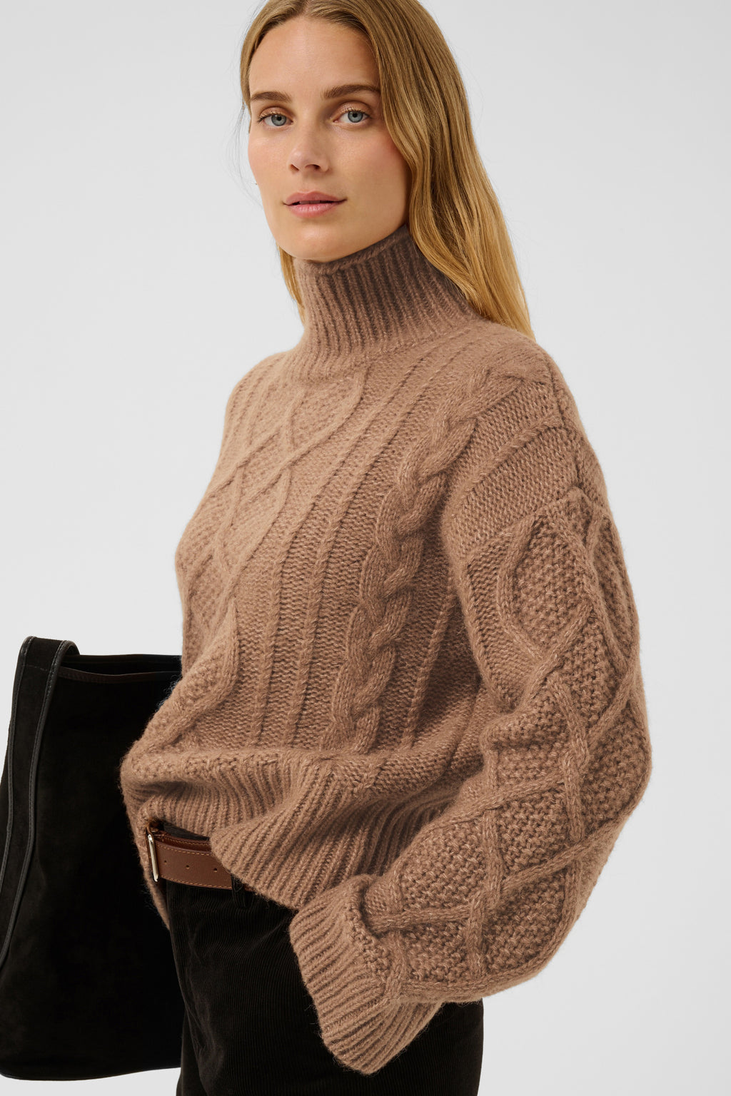 Part Two ChannaPW Jumper Medium Brown Melange 30310840