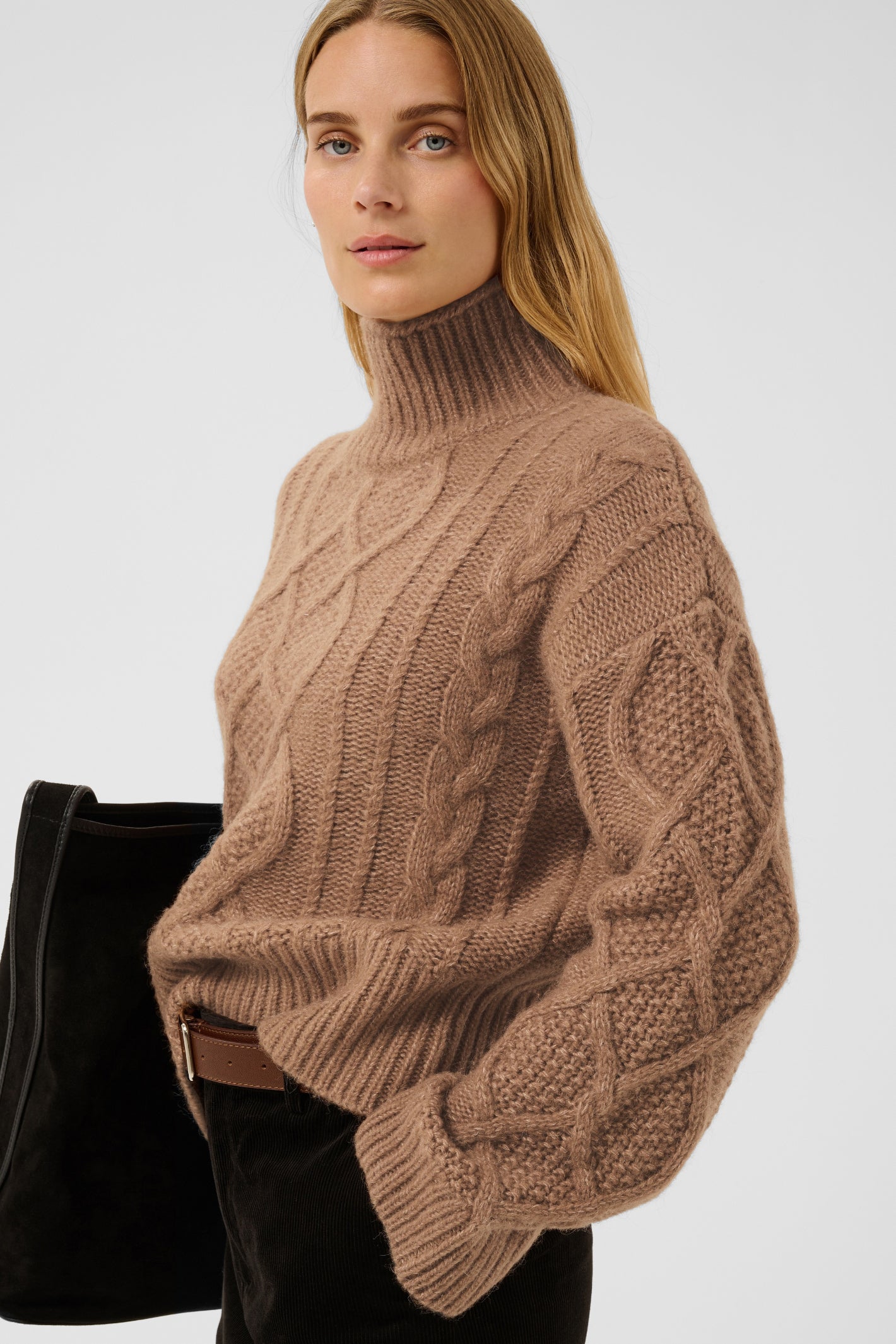 Part Two ChannaPW Jumper Medium Brown Melange 30310840