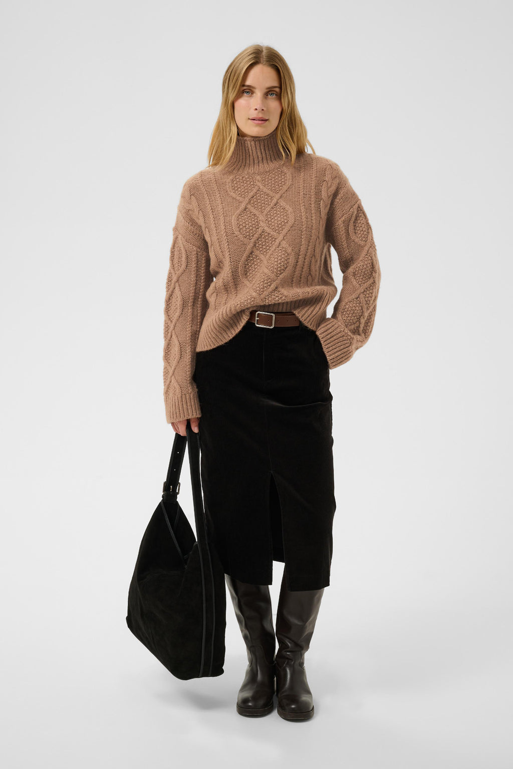 Part Two ChannaPW Jumper Medium Brown Melange 30310840