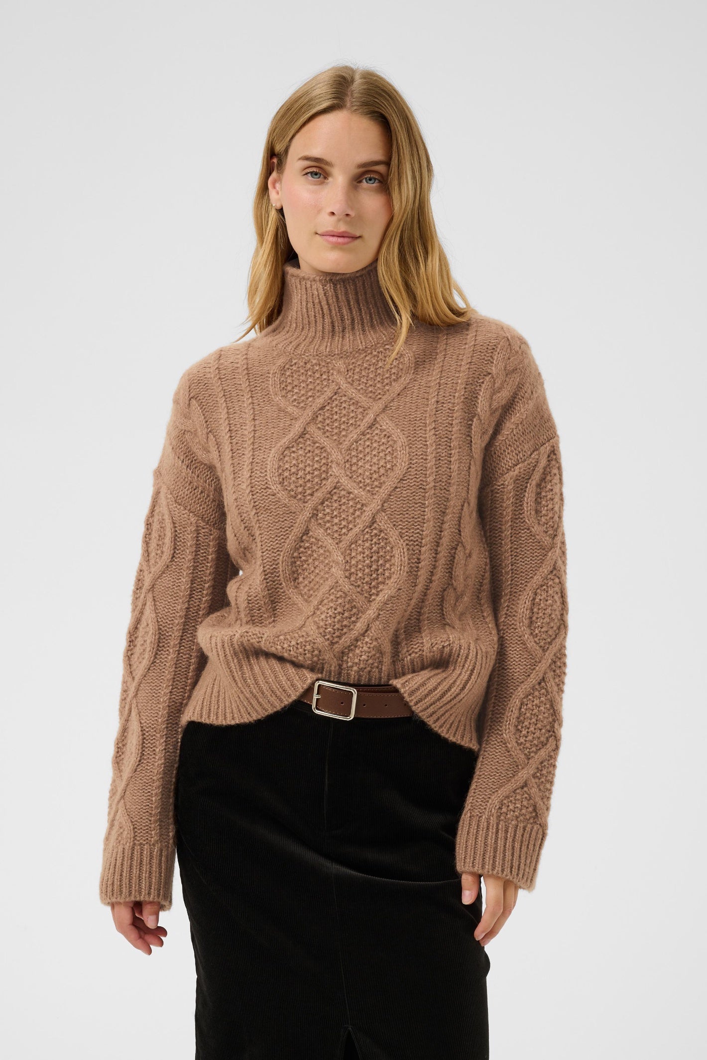 Part Two ChannaPW Jumper Medium Brown Melange 30310840