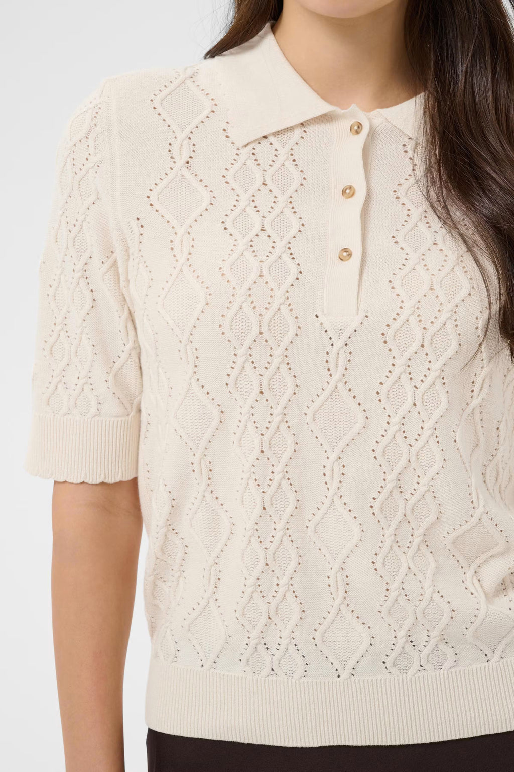 Shop the Part Two CiniaPW Knitted Jumper in French Oak Melange at Dotique. A soft relaxed-fit knit with a timeless crew neck, perfect for effortless everyday style.