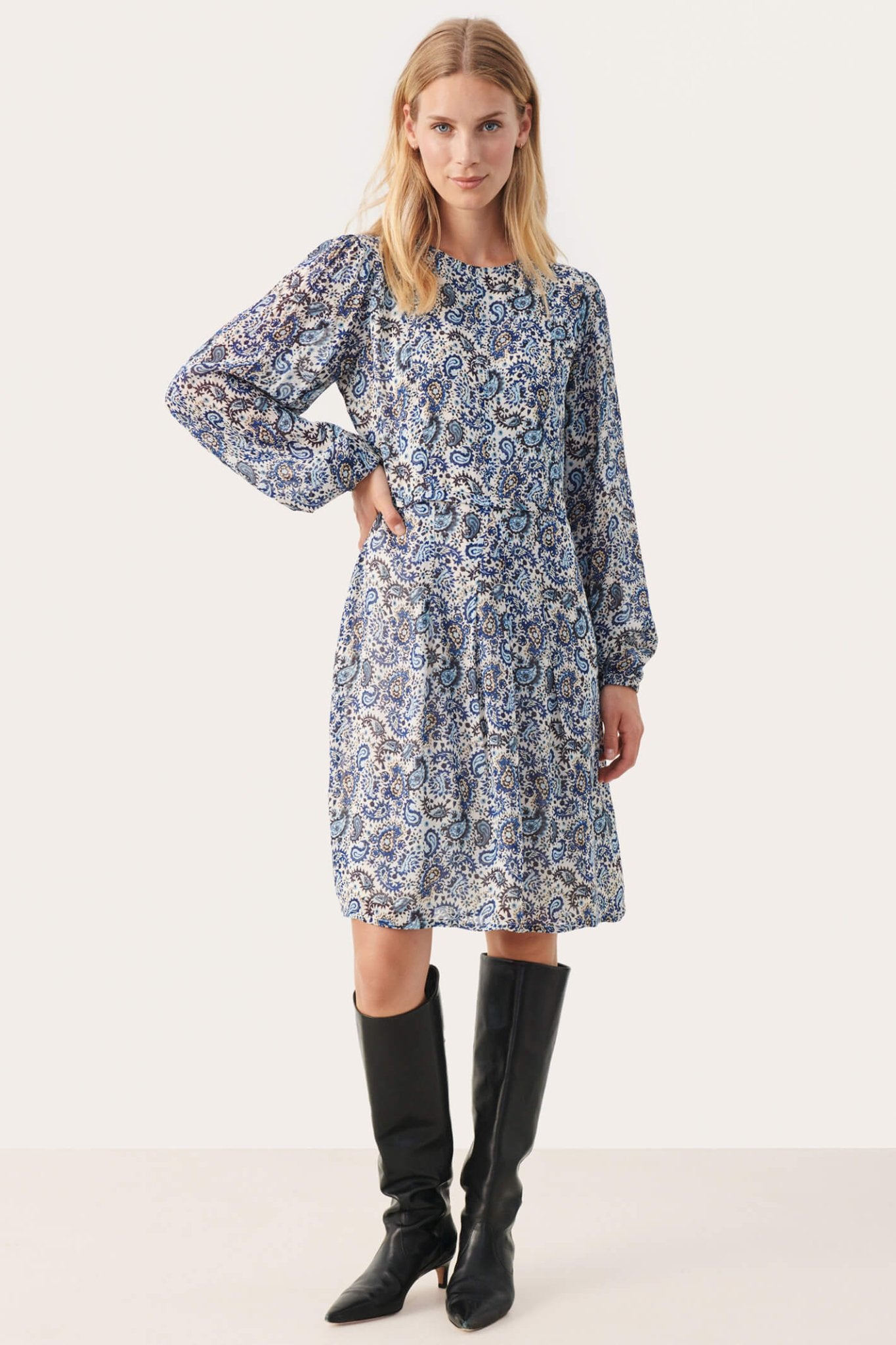 Part Two CirkelinePW Blue Paisley Print Dress - Dotique