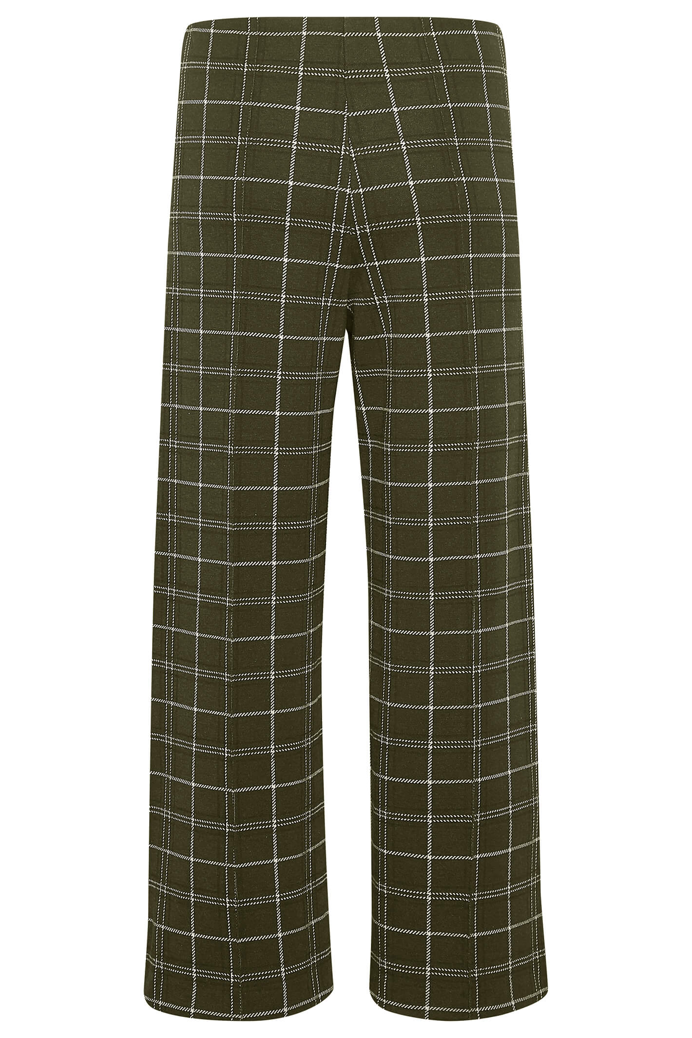 L'AGENCE Livvy Straight-Leg Trouser in Pink/Black Houndstooth