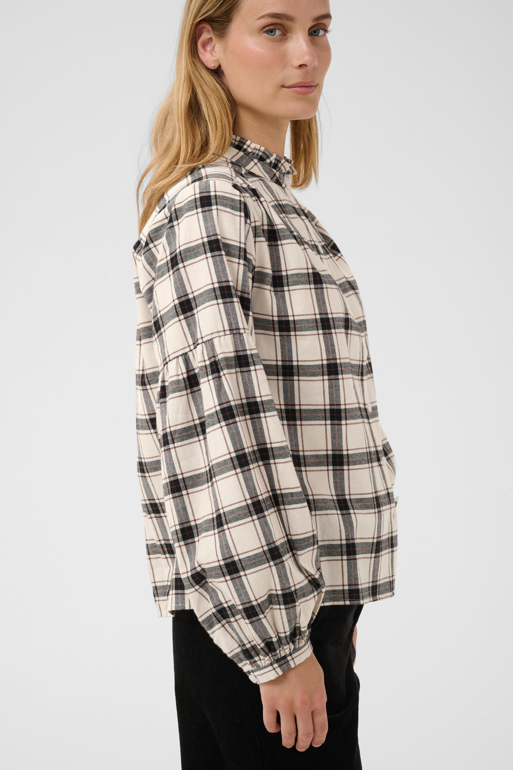 Part Two SamillaPW Shirt Dark Navy/Mole Check 30311150