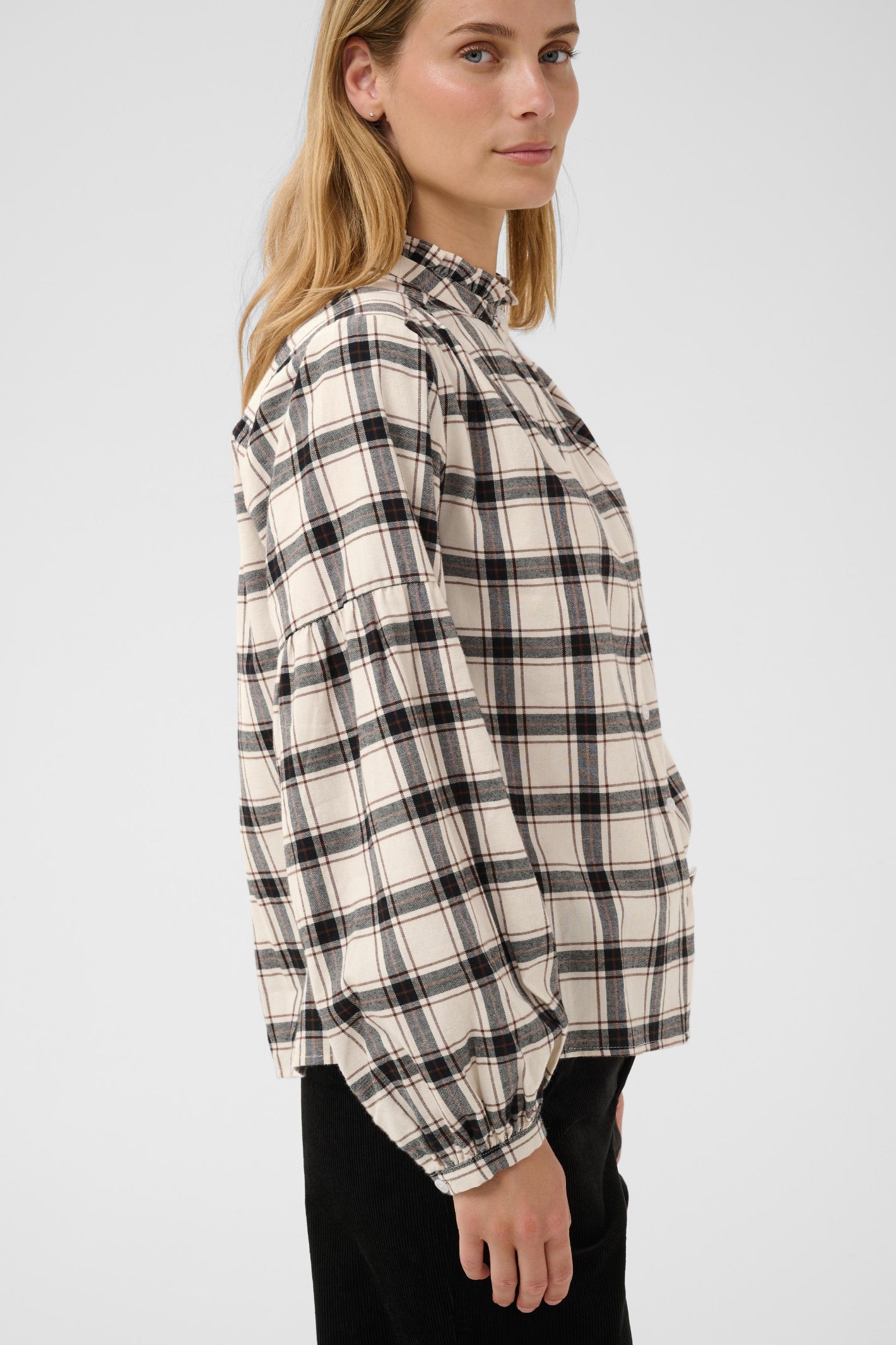 Part Two SamillaPW Shirt Dark Navy/Mole Check 30311150