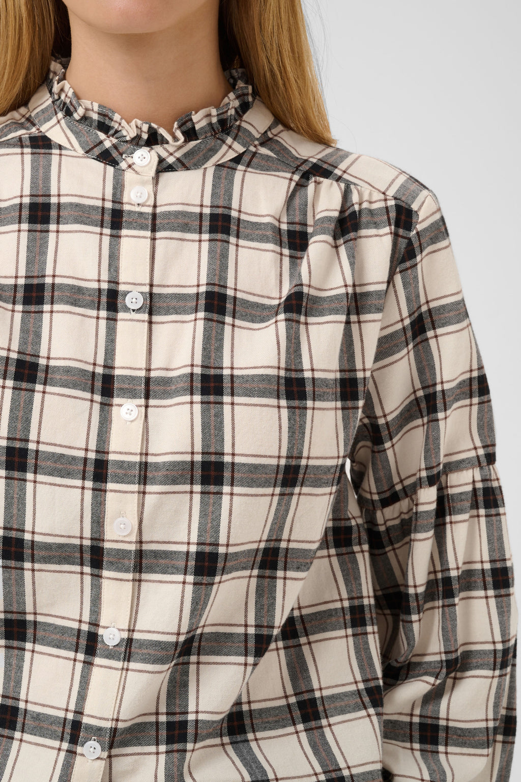 Part Two SamillaPW Shirt Dark Navy/Mole Check 30311150