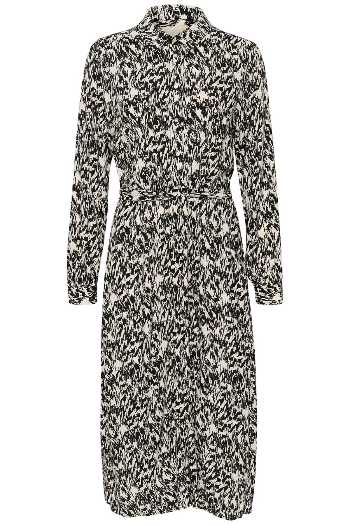 Part Two ShelbyPW 30306488 Black Texture Print Dress - Dotique