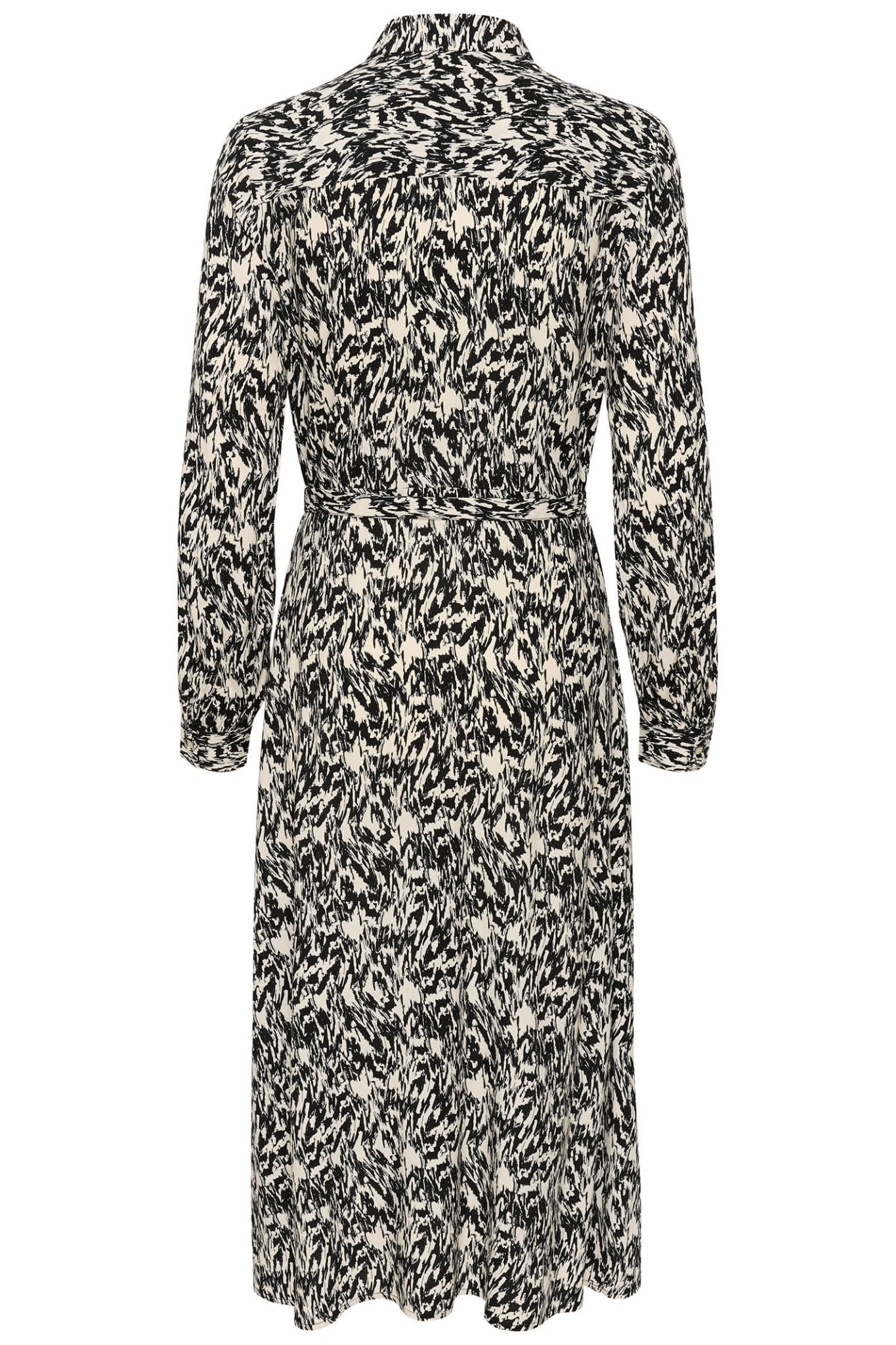 Part Two ShelbyPW 30306488 Black Texture Print Dress - Dotique