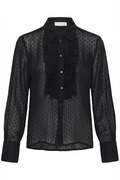Part Two VanoraPW Shirt Black 30311169 black sheer button up shirt by Part Two. Shop Part Two at Dotique
